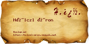 Hölczl Áron névjegykártya